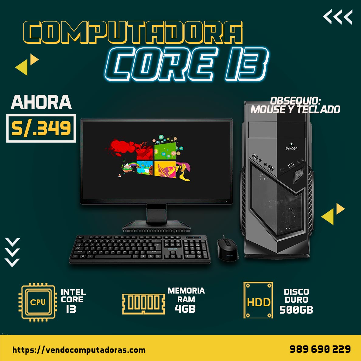 Computadora Core I3 en descuento
